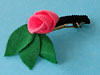 Haarspange mit einer Rose aus Filz verschönern