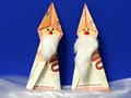 Weihnachtsmann aus Geldschein