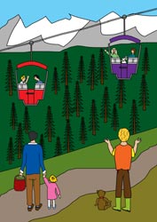 Ausmalbilder Urlaub Berge