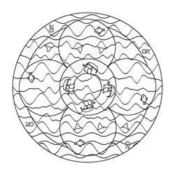 Piraten-Mandala zum Thema Meer