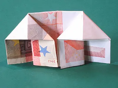 ein Geld Haus als Geldgeschenk