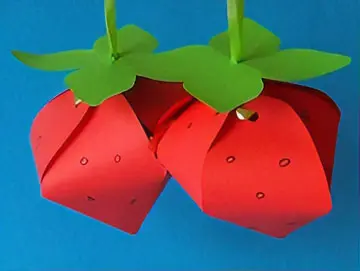 Erdbeeren basteln