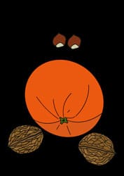 Ausmalbilder Orangen Figur