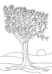 Malvorlagen - Herbstbaum