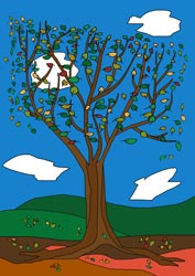 Malvorlage Herbstwind