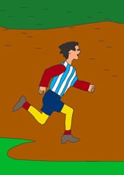 Ausmalbilder Ein Junge beim Spielen