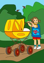 Ausmalbilder Kinderwagen