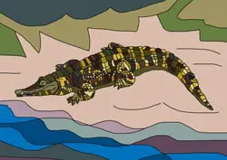 Malvorlage Krokodil