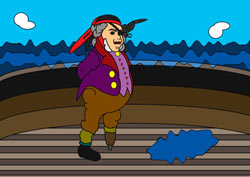 Malvorlage Pirat