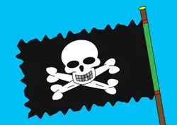 Ausmalbilder Piratenflagge