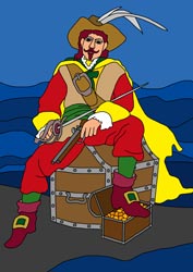 Ausmalbilder Piratenschatz
