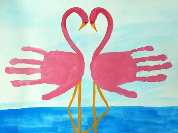 Handprint - Flamingos