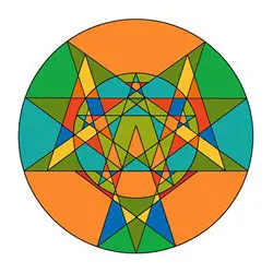 Mandalavorlage Mandala - Sterne 2