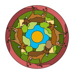 Mandalavorlage Ziegen