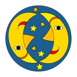 Mandalavorlage Mondmandala