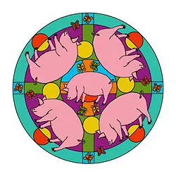 Mandalavorlage Schweine