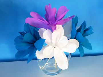 Krepppapier - Blumen