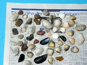 Basteln mit Muscheln und Steinen
