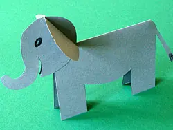 Tischkarte Elefant