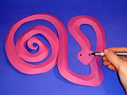 Schlangen aus Papier basteln