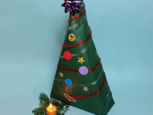 Tannenbaum Geschenkverpackung schmücken